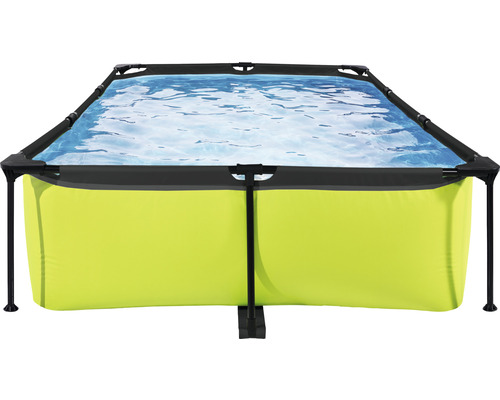 Opbouwzwembadset EXIT Lime rechthoekig 300x200x65 cm incl. patroonfiltersysteem groen