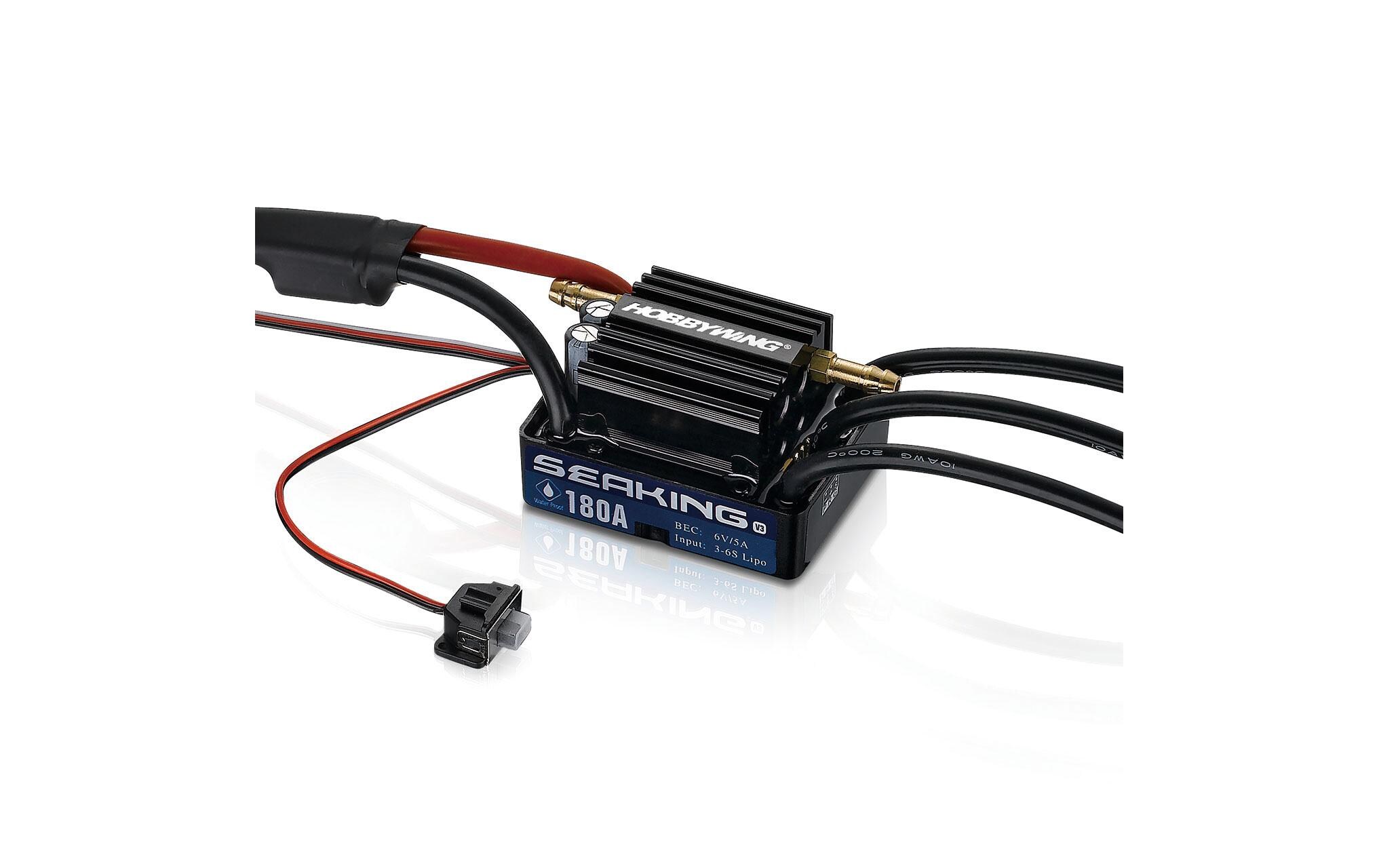 Regler Seaking 180A V3 2-6S, für Boote<br>Wassergekühlter Brushless Regler für Modellboote