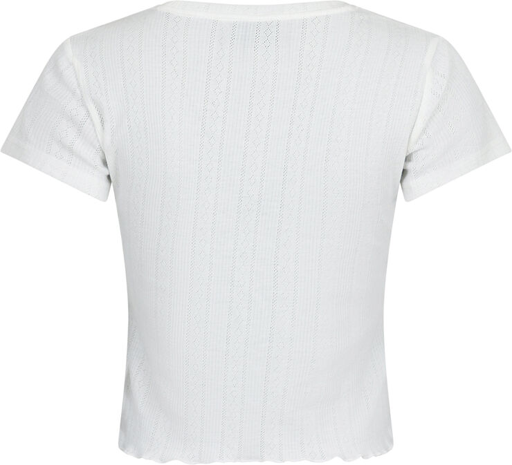 Neo Noir Lonnie Pointelle Top White