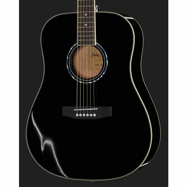 Harley Benton HBD120BK Westerngitarre schwarz