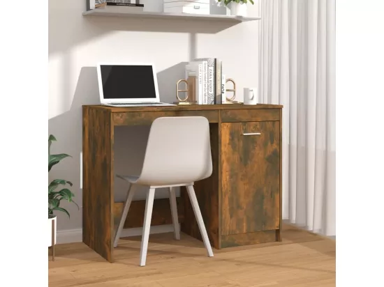Bureau Chêne fumé 100x50x76 cm Bois d'ingénierie