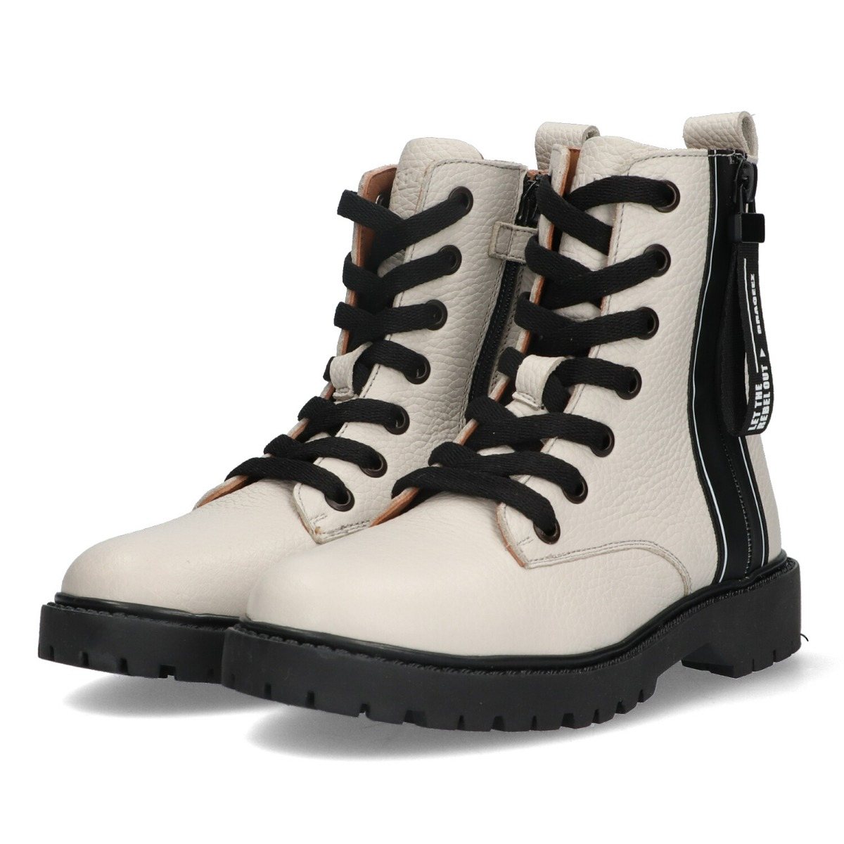 Belle Boot - Biker Boots Braqeez Beige