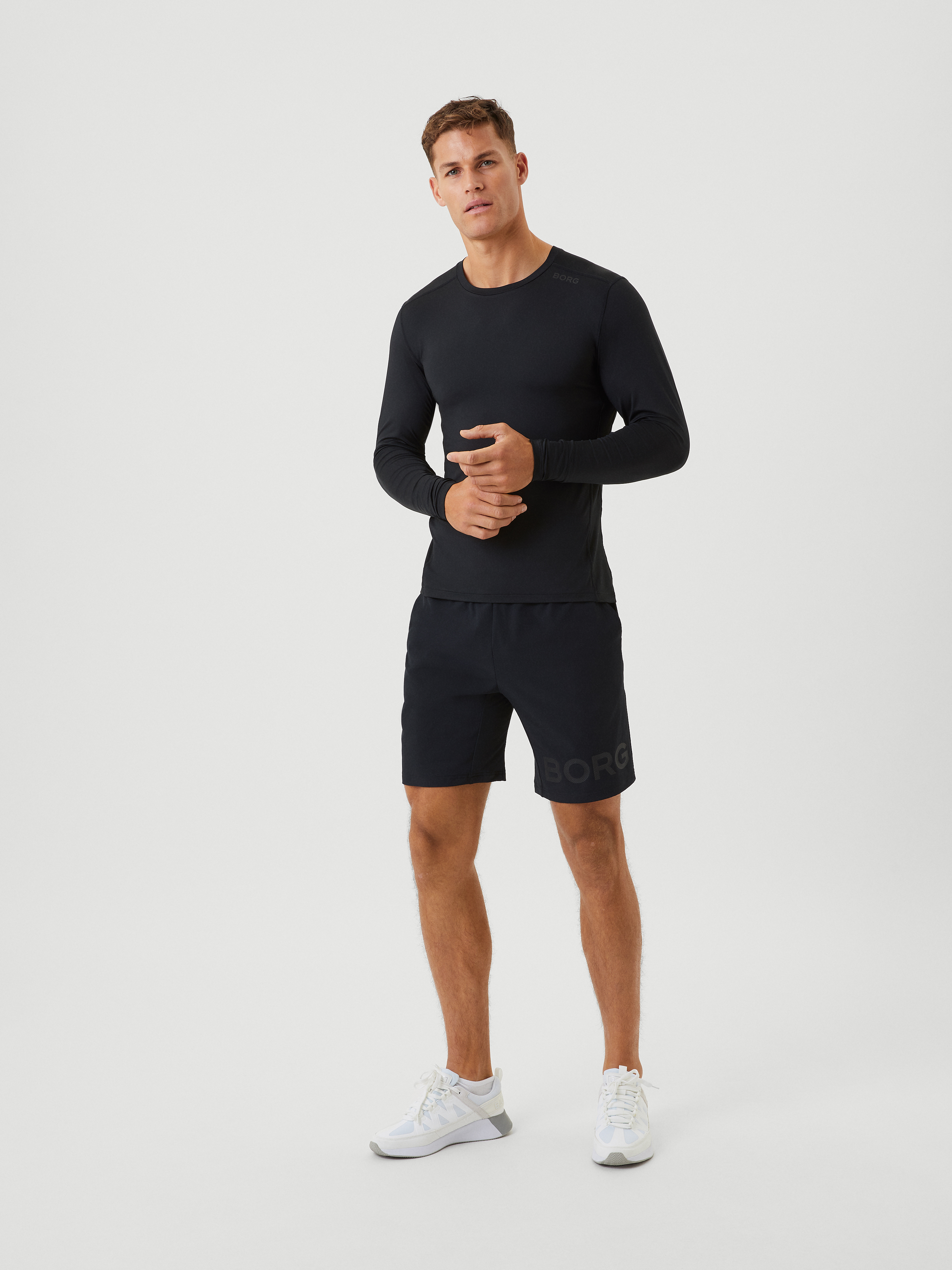Borg Long Sleeve Tech T-Shirt Herre BK001/Black Beauty
