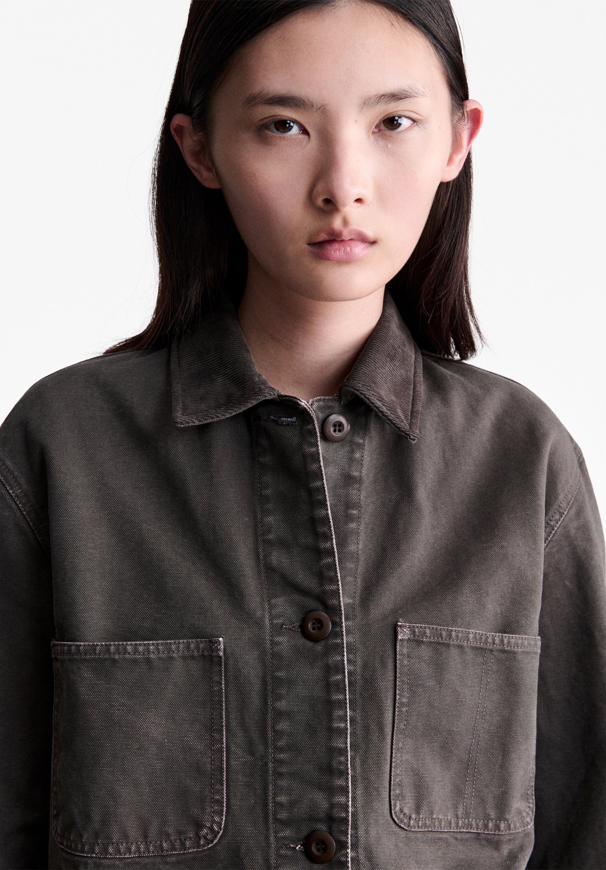 Veste workwear en toile marron - Marron