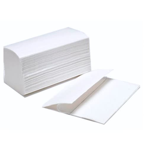 Essuie-mains pliés V blanc Paredes 23 x 24 cm 2 plis 200 formats Paredes