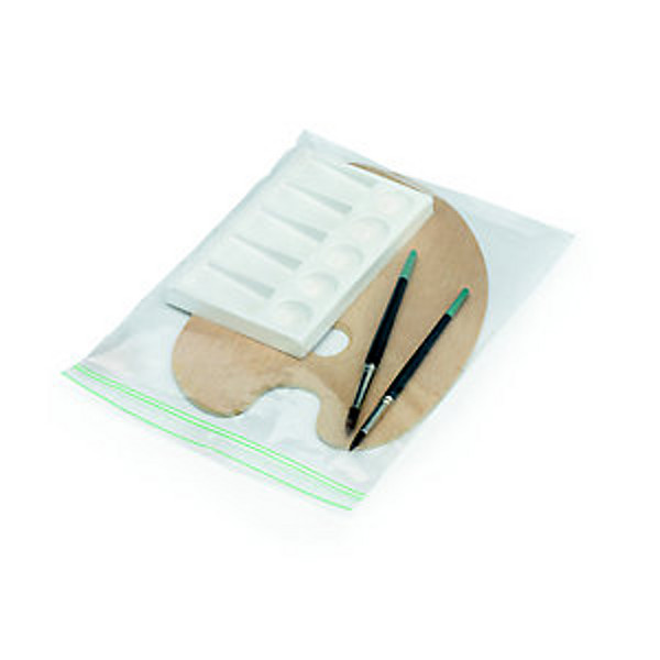 RAJA Sachet plastique recyclé à fermeture Zip - 30 x 40 cm - Epaisseur 60 microns - Transparent - Carton de 1000