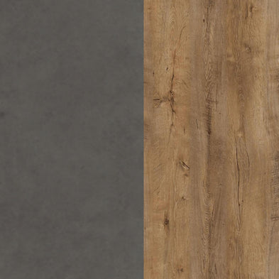 Meubella - Bureau Monaco - Eiken - Grijs - 120 cm