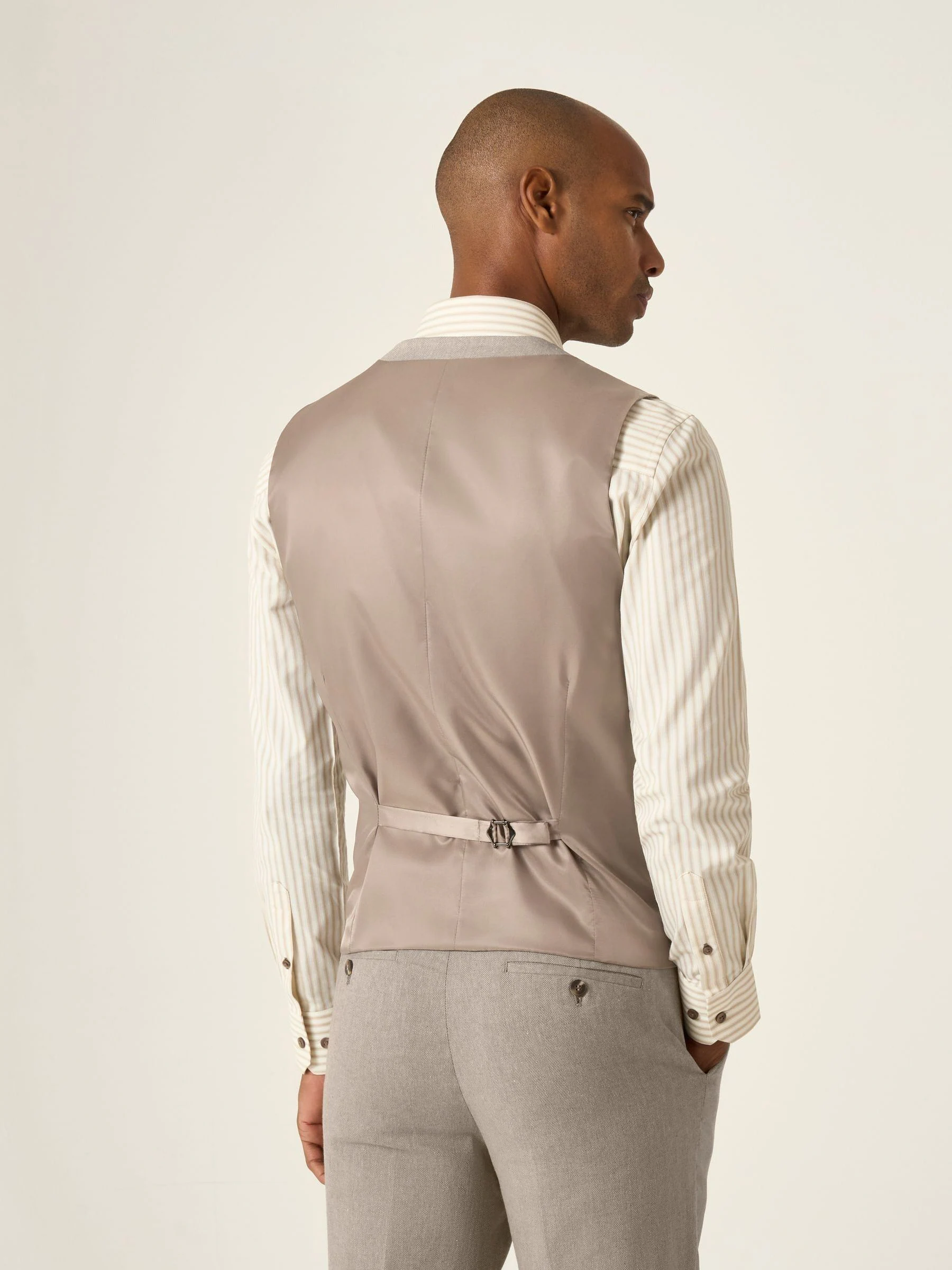 Natuurlijk - Skopes Tailored Fit Calvados Linen Blend Suit Waistcoat