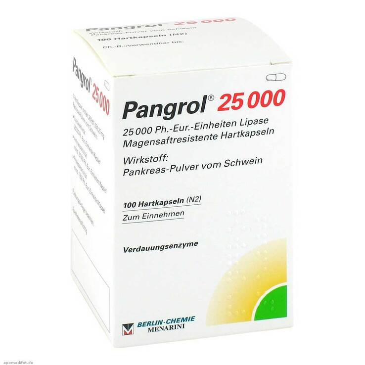 Pangrol 25000 Hartkapseln mit magensaftresistent überzogene Pell., 100 St