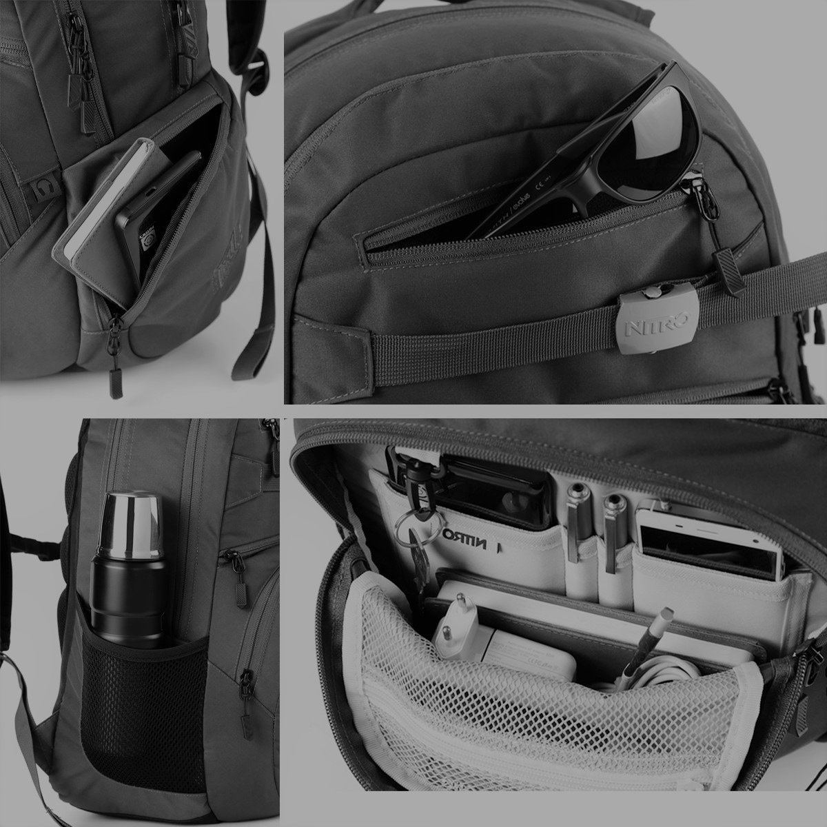 NITRO Schulrucksack »Hero« Alltagsrucksack, Grosser Freizeitrucksack, Schule, Arbeit und Reise