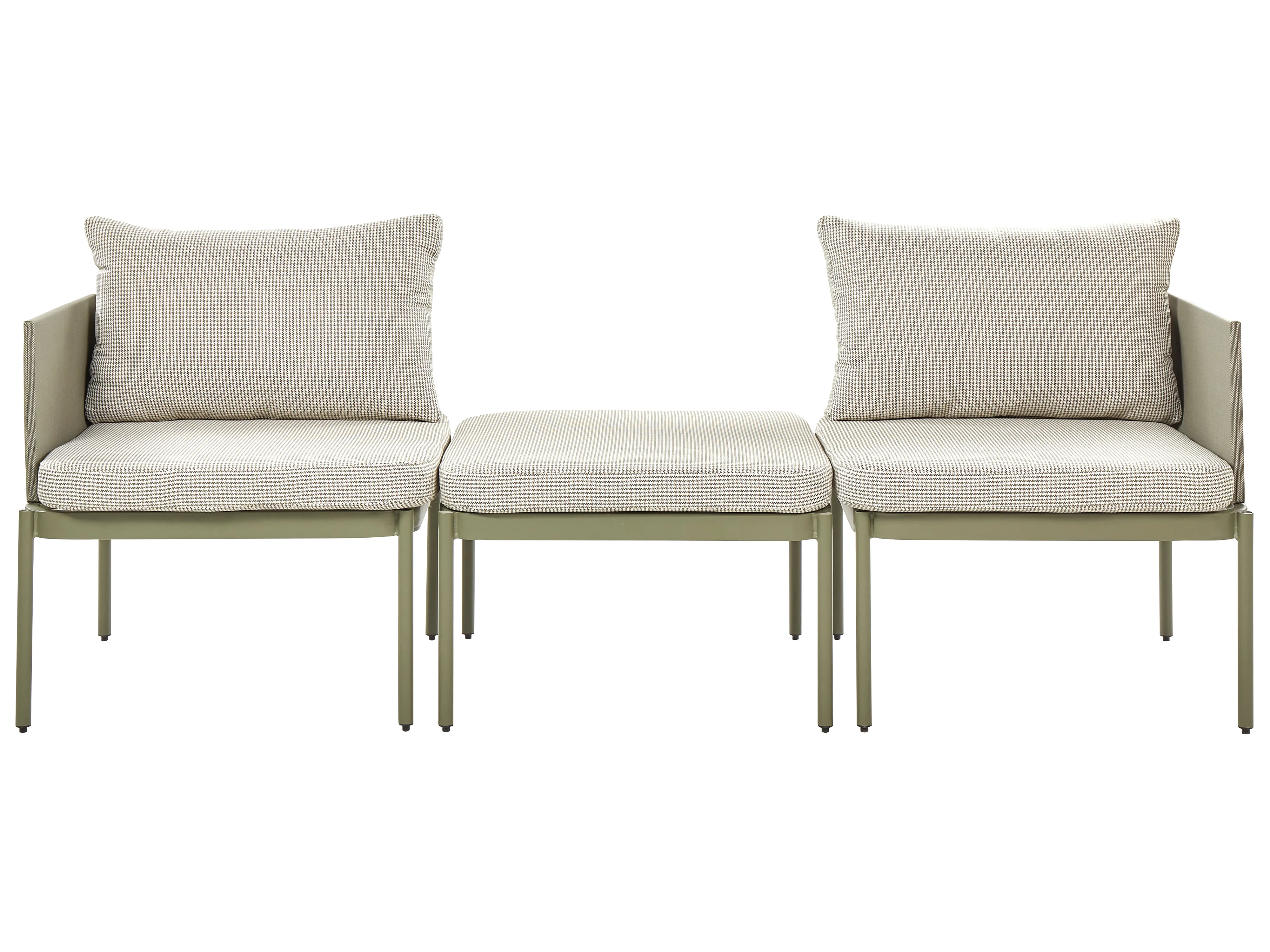 Loungeset met tafel 2-zits TERRACINA Metaal Olijfgroen