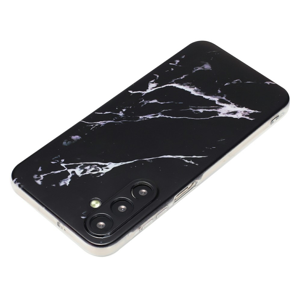 Samsung Galaxy A56 Gummi Case Hülle Ultra Thin Marble Marmor - Schwarz