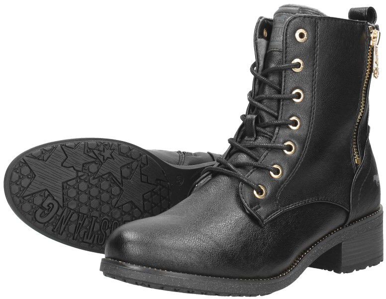 Mustang Veterschoenen Hoog zwart