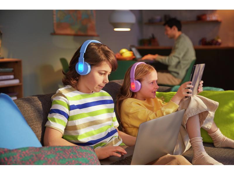 Philips Wireless On-Ear-Kopfhörer TAK4206BL/00 Blau Kabellose On-Ear-Kopfhörer für Kinder Hell und auffällig
