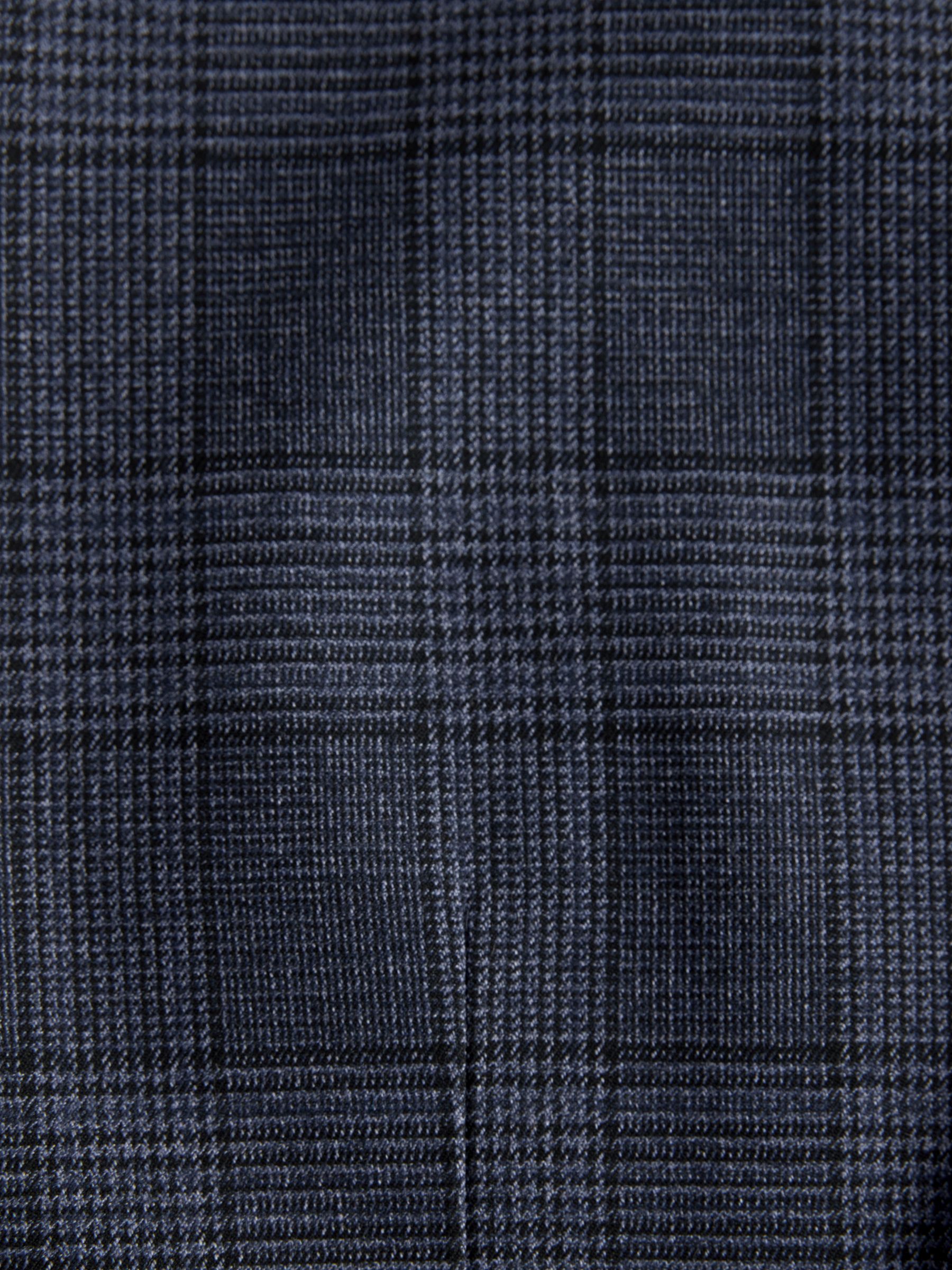 Blauw - Maatgesneden kostuum met ruit: herenvest