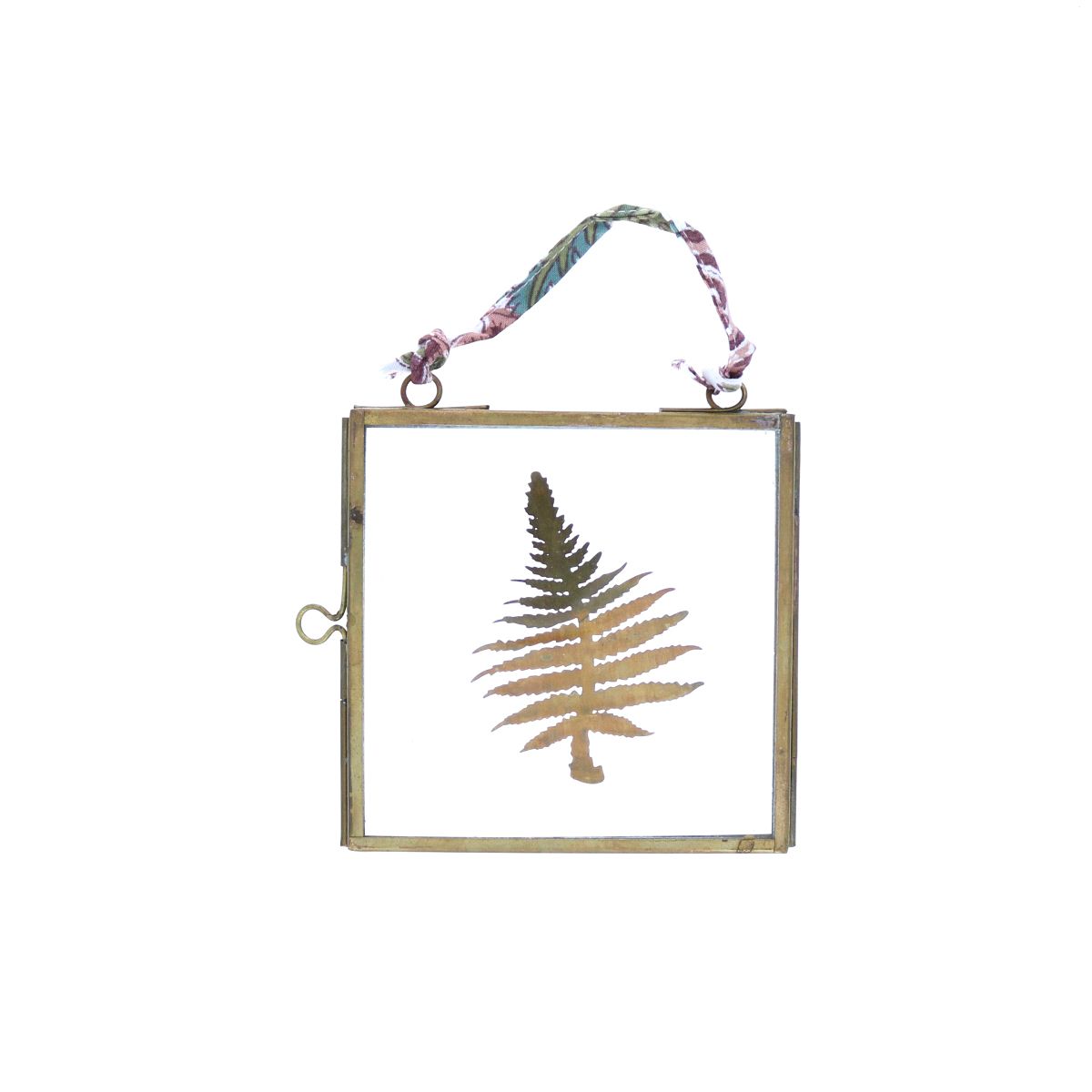 Petit cadre doré feuille en laiton Atelier jasmin