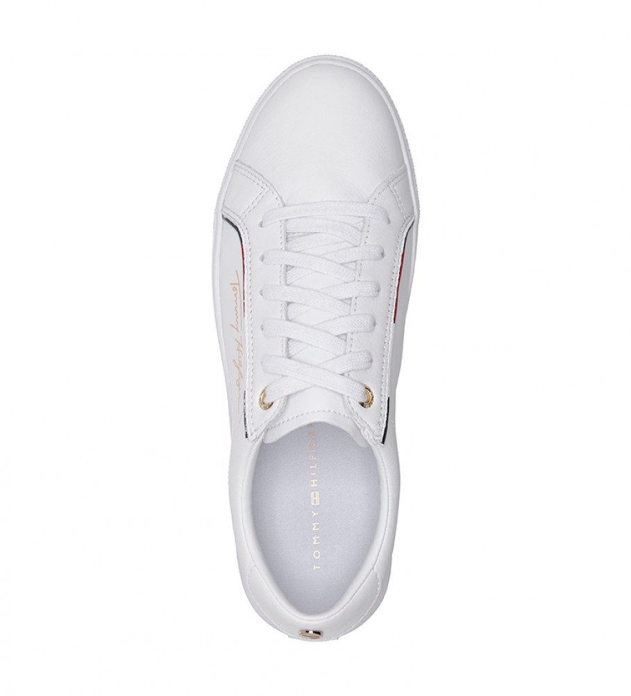 Tênis Tommy Hilfiger Signature em couro, branco