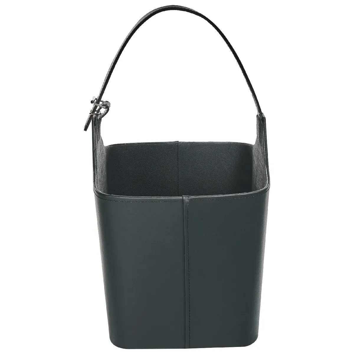 Beliani Panier en cuir PU gris graphite ELAM