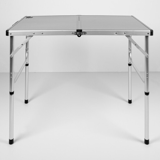 Mesa de camping dobrável Aktive, ajustável em 2 alturas.