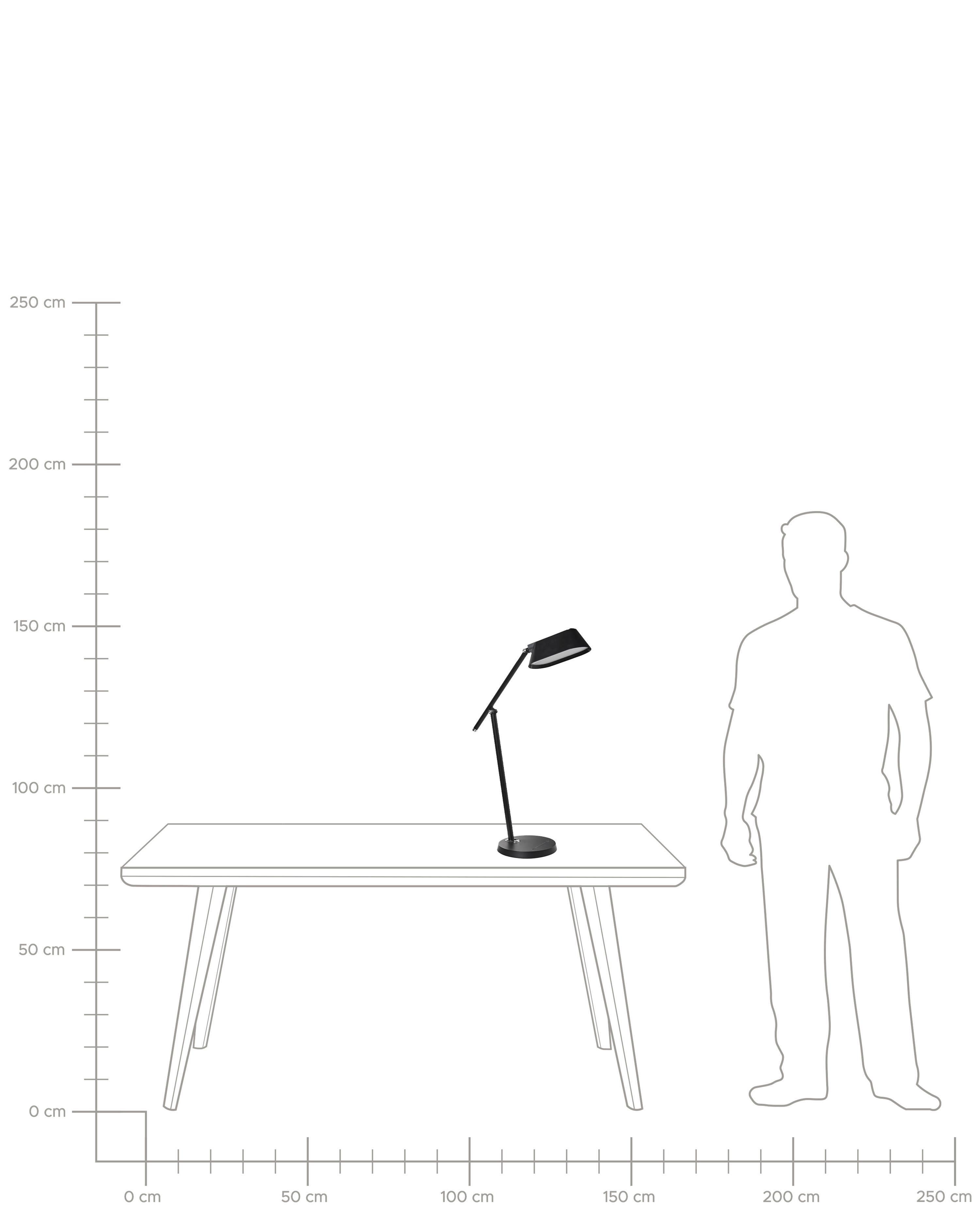LED bureaulamp LEONIS met dimmer Zwart