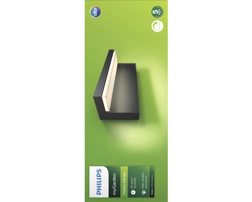 LED buitenwandlamp 4,5W 1000 lm antraciet