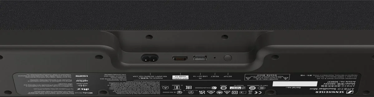 Sennheiser Ambeo SoundBar Mini   Audioquest NRG-X2 (2 m) et Pearl HDMI 48 (1,5 m) Barres de son