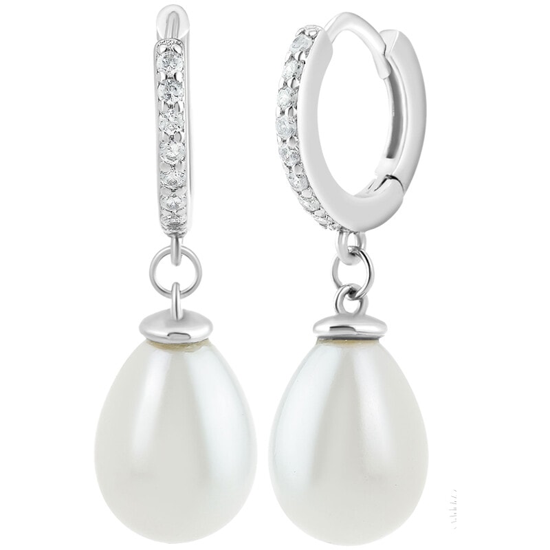 Boucles d'oreilles perles - Laiton & zirconium