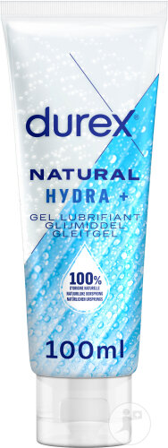 Durex Gel Lubrifiant 100% D'Origine Naturel Hydratant À L'Acide Hyaluronique Tube 100ml