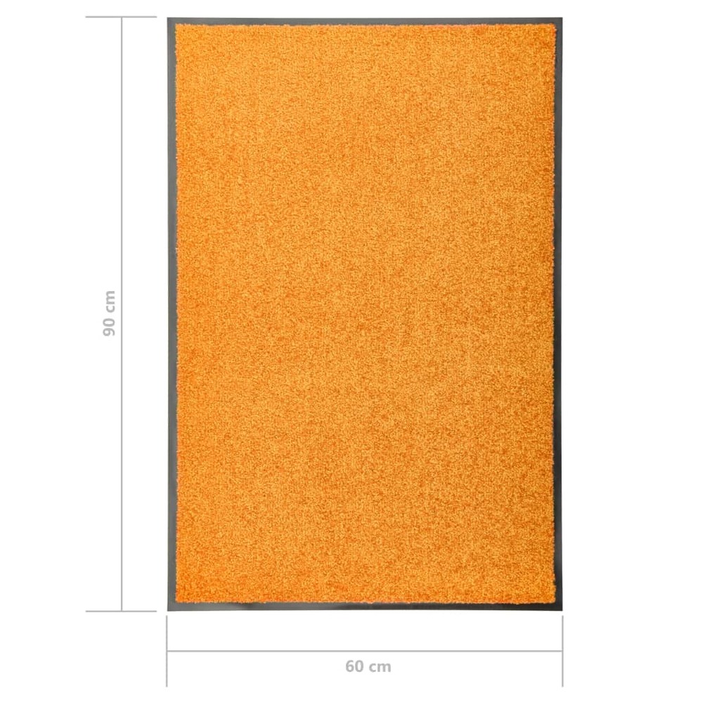 Paillasson lavable orange 60x90 cm