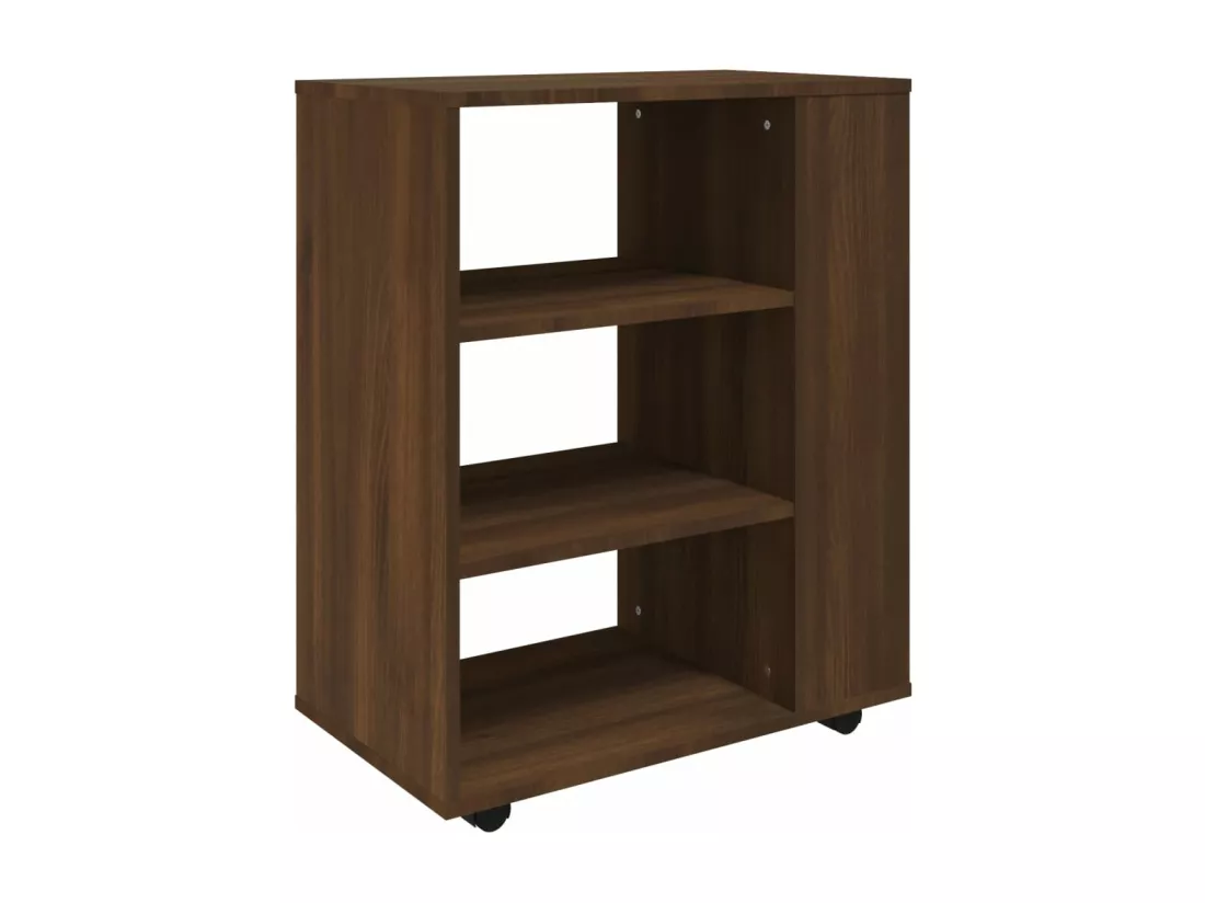 Armoire roulante Chêne marron 60x35x75 cm Bois d'ingénierie