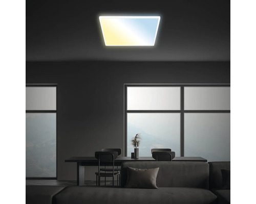 Dimbaar LED-paneel 55W 6000 lm 4000 K CCT verstelbaar wit 56x56 cm slank wit + achtergrondverlichtingseffect