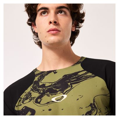 Maillot Manches Courtes Oakley Seeker Airline Vert