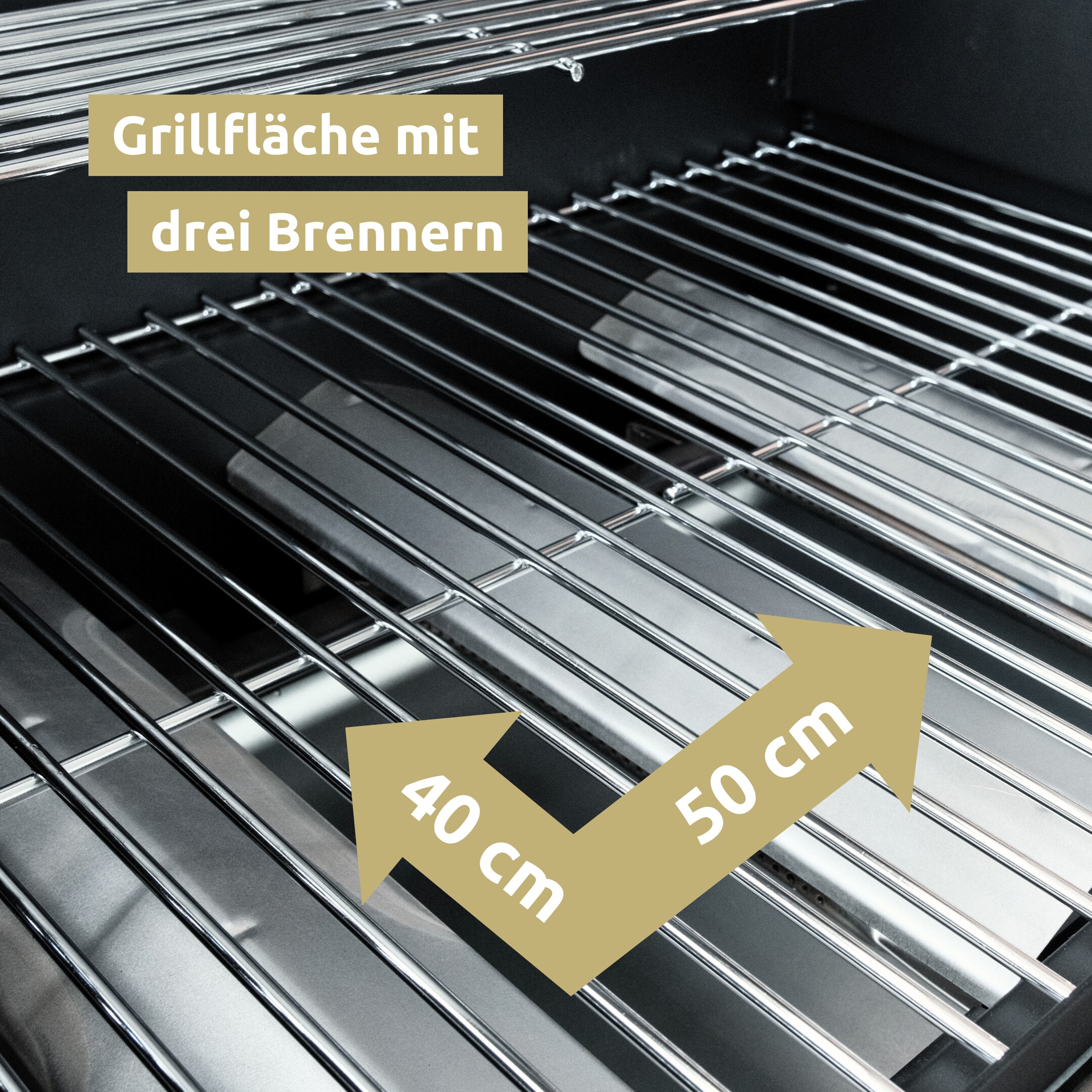 deluxe4home® Grillwagen Gasgrill mit Deckel, 3 + 1 Seitenbrenner, Thermometer uvm.