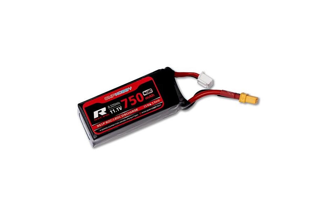 RC-Akku LiPo 750 mAh 11.1 V 60C M2 - Evo3S LiPo Akku, passend zu OMP M2 - Evo Heli