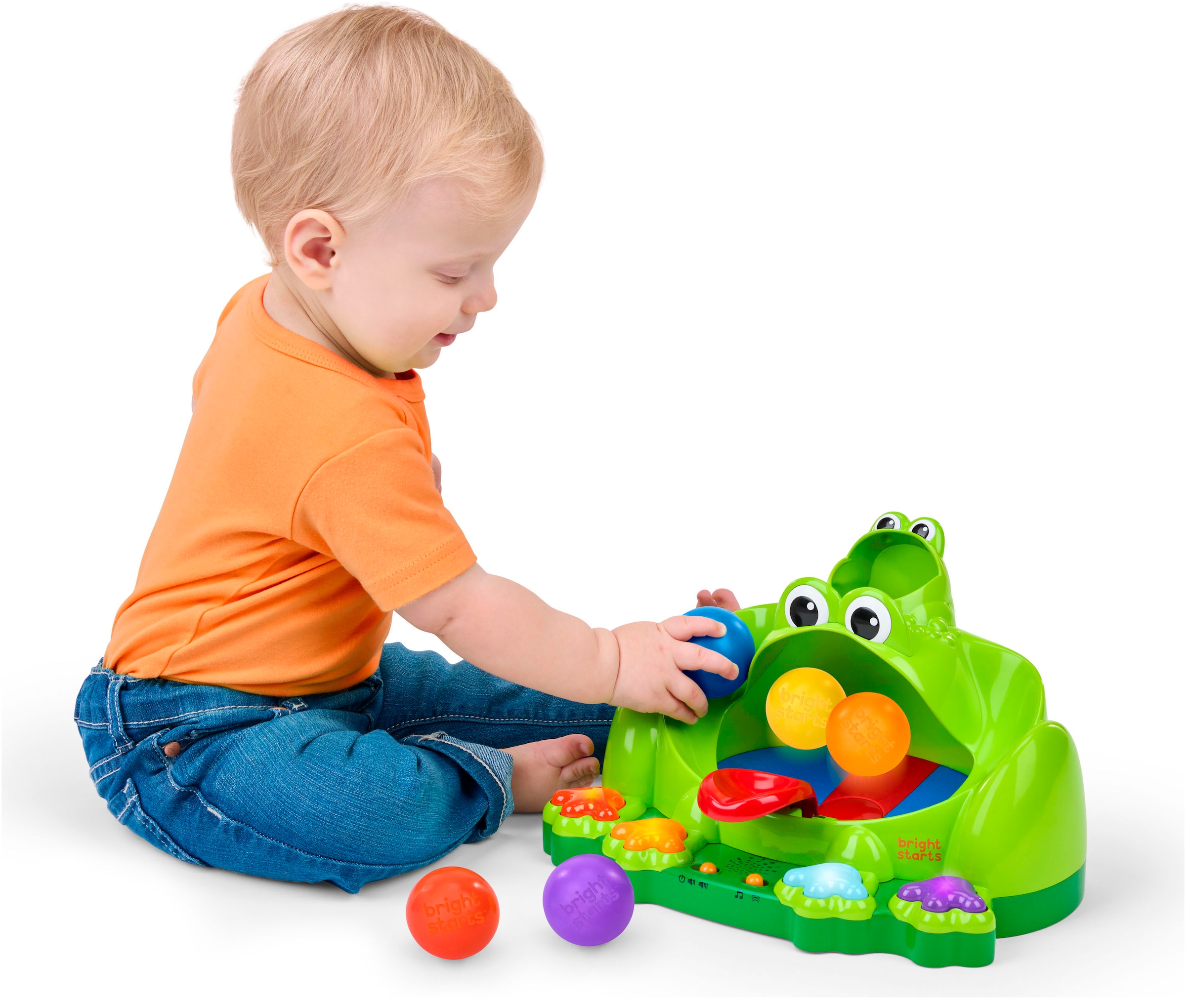 Bright Starts Lernspielzeug »Poppin' Ball Frog Ball Play Toy« mit Licht und Sound