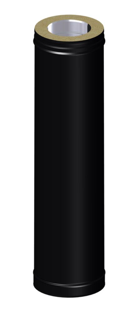 SKORSTEINSRØR HELISOLERT Ø150 940MM SVART