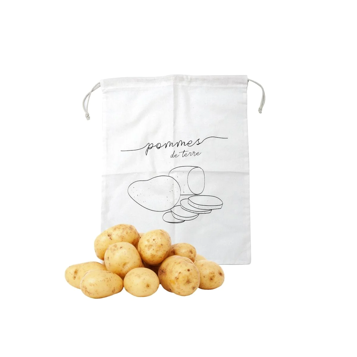 Sac de conservation pour pommes de terre en coton Eco Friendly Fackelm