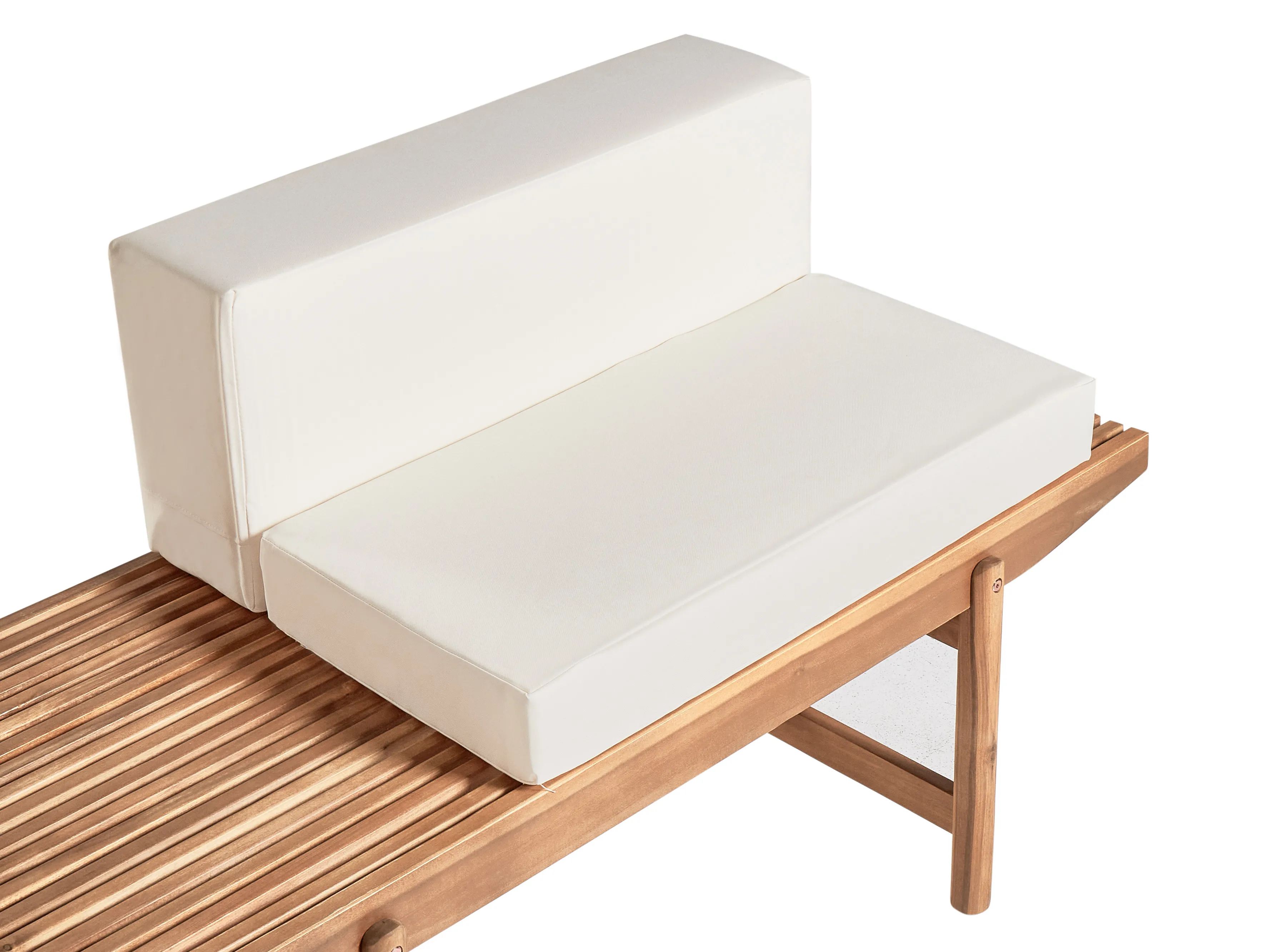 Loungeset met tafel 3-zits GIAVENO Acaciahout Gebroken wit