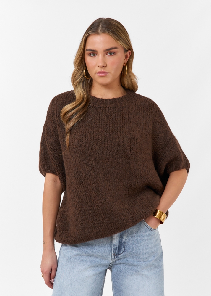 Puk trui choco bruin
