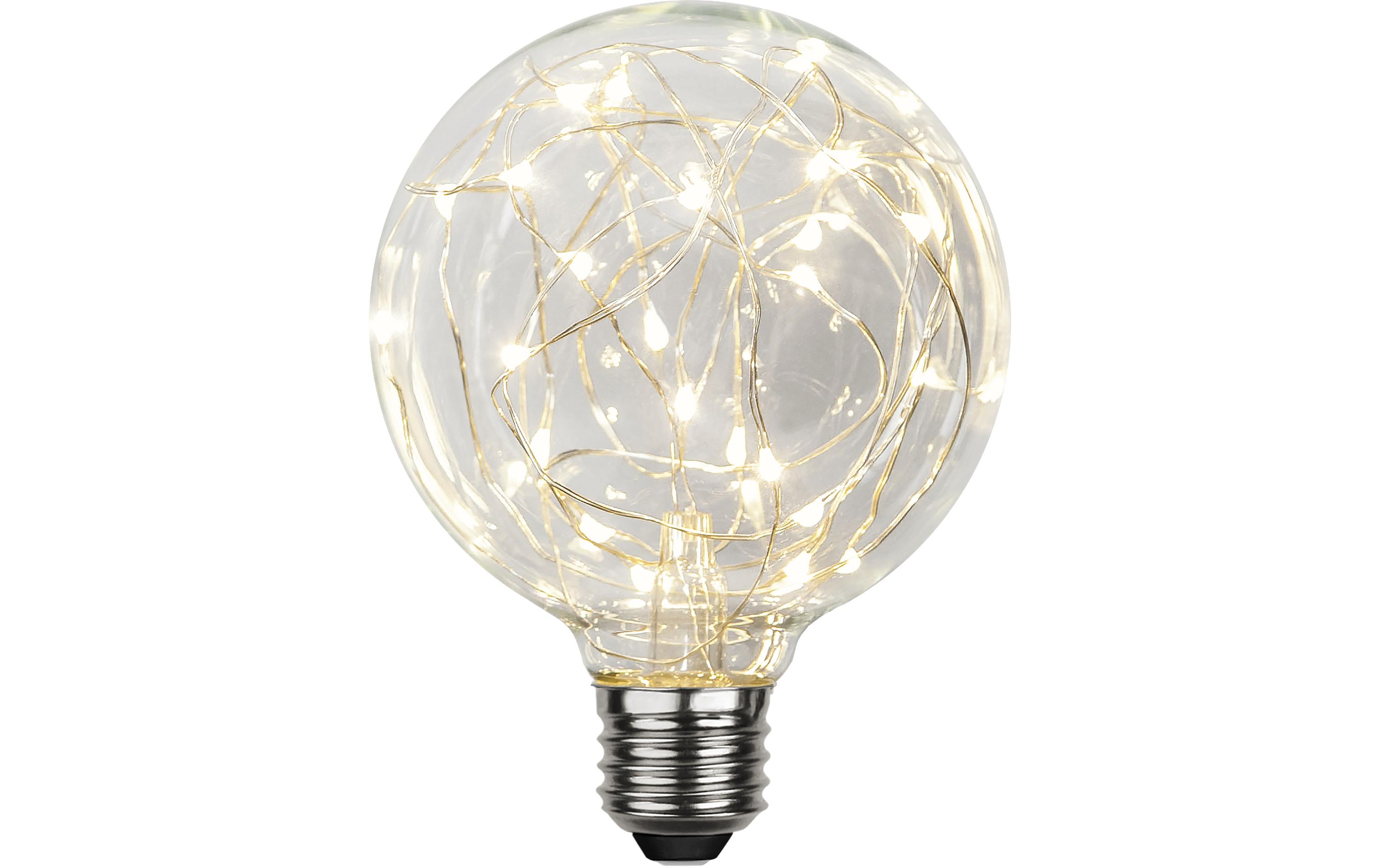Lampe G95 Decoled 1.5 W (10 W) E27 WarmweissFilamentleuchtmittel in Globeform mit integrierter Lichterkette