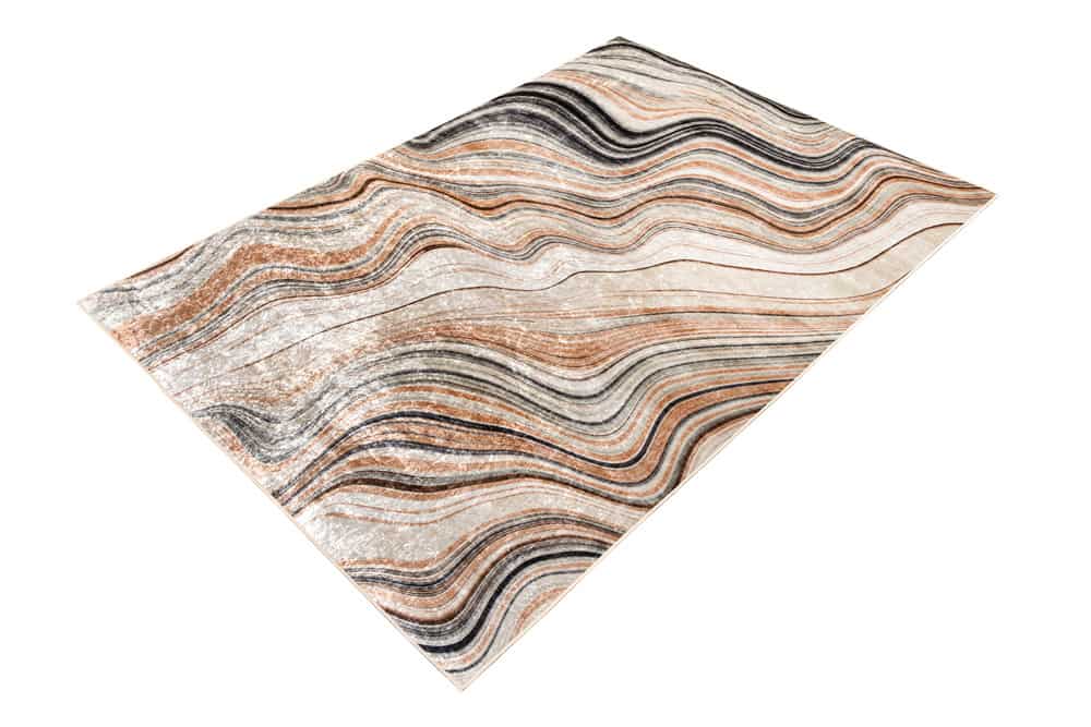 Moderner Teppich EARTH 230x160cm beige grau multicolor Flachgewebe Indoor-Teppich