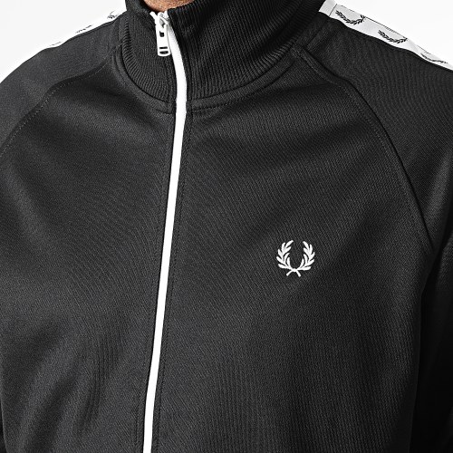 Veste Zippée A Bandes J4620 Noir