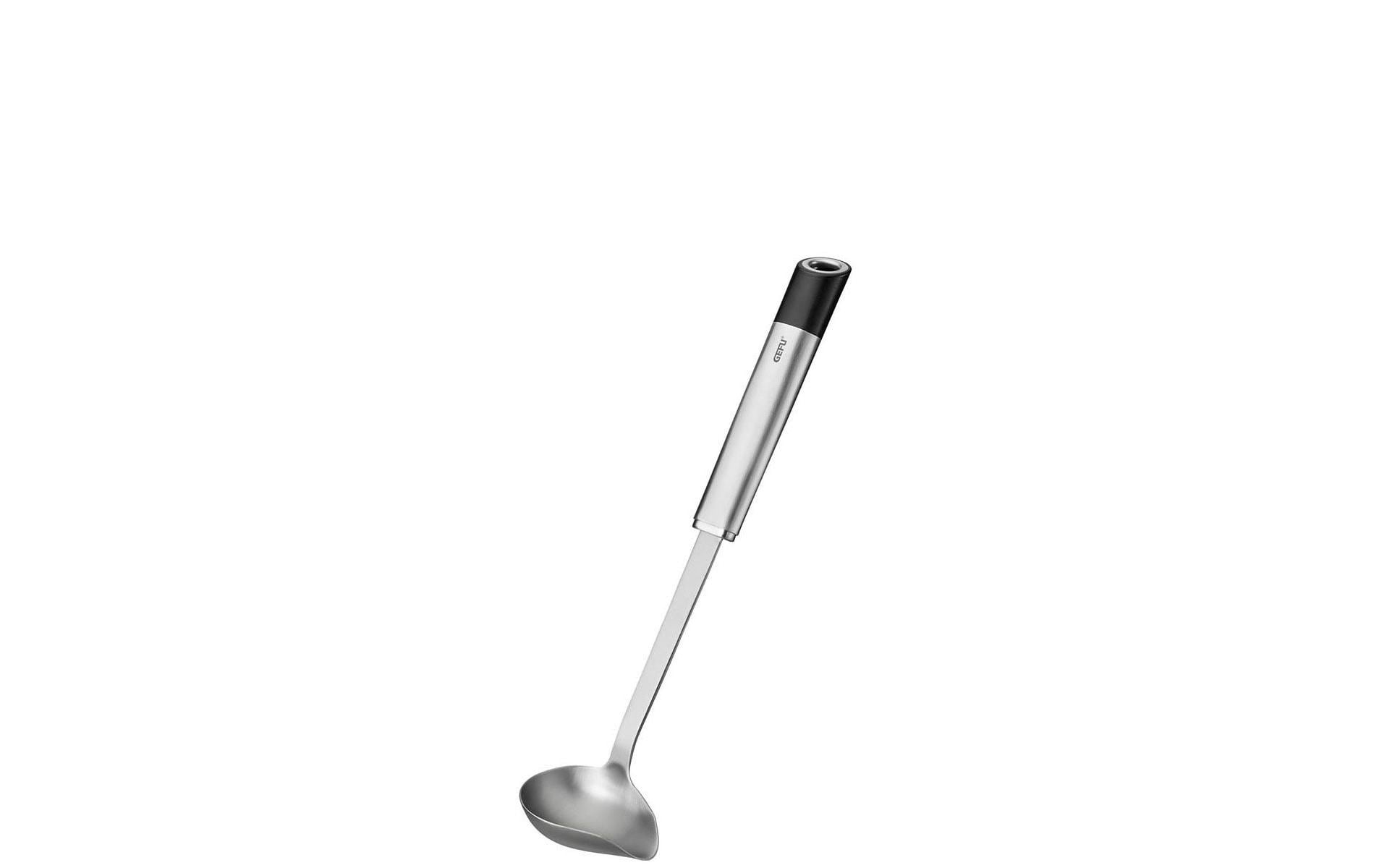 Saucenlöffel Primeline 30.9 cm, Schwarz/SilberLöffel für Saucen mit ergonomischem Griff