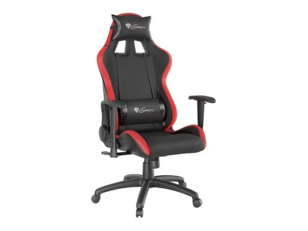 Genesis Trit 500 RGB - Stol - ergonomisk - lænestol - armstøtter - T-formet - vippe - drejeled - tekstil, PU syntetisk læder - sort
