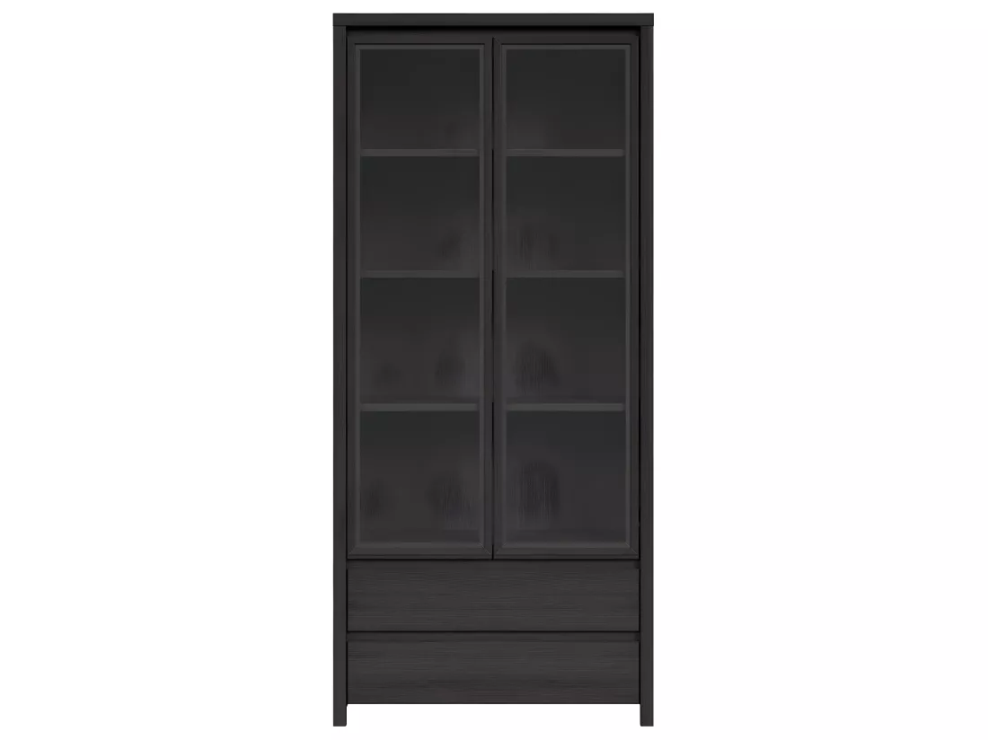 Vaisselier 2 portes 2 tiroirs Soren Bois Wengé
