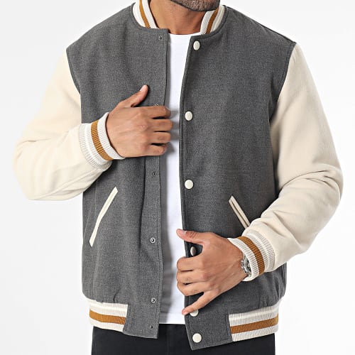 Veste Teddy Gris Anthracite