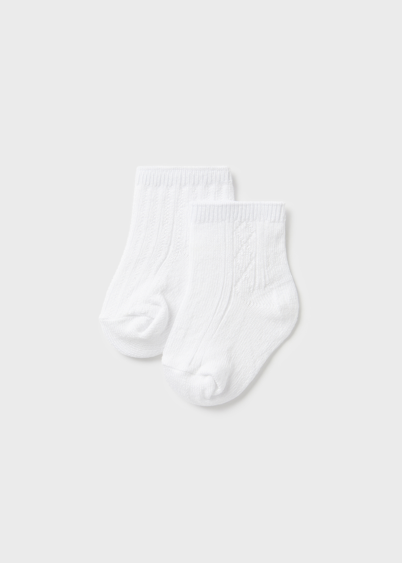 Pacote com 2 pares de meias de algodão para recém-nascidos