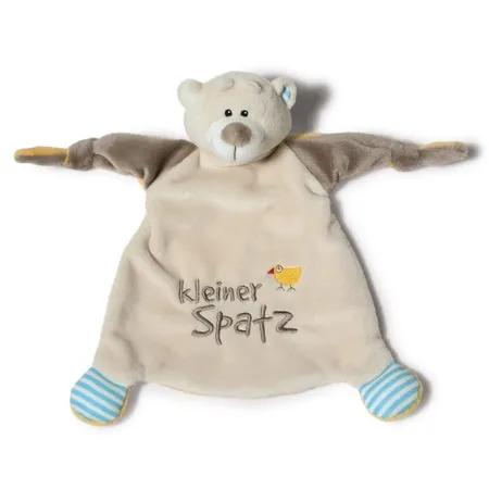 NICI My First NICI Schmusetuch Bär kleiner Spatz, 25x25cm