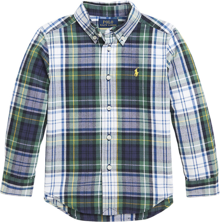 Polo Ralph Lauren BRUSHED OXFORD-LS BD PPC-SI-SPS 6505 white/green multi