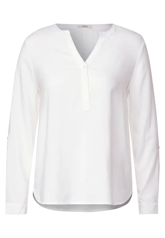 Bluse in Unifarbe - White
